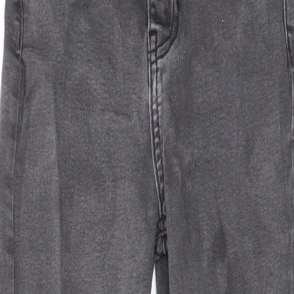 John Lewis Boys Grey Cotton Straight Jeans Size 7 Years Regular Zip - Pockets