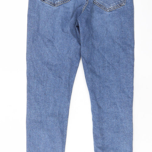 Topshop Womens Blue Cotton Skinny Jeans Size 28 in L30 in Regular Zip - Pockets