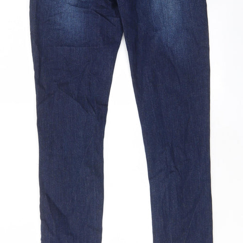Born Rich Mens Blue Cotton Skinny Jeans Size 32 in L33 in Regular Zip - Long Leg