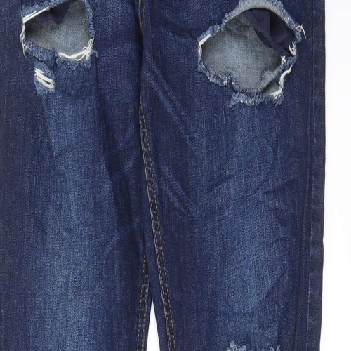 Born Rich Mens Blue Cotton Skinny Jeans Size 32 in L33 in Regular Zip - Long Leg
