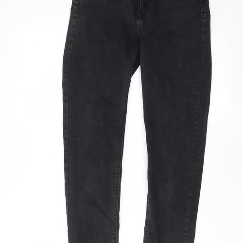 Pull&Bear Womens Black Cotton Skinny Jeans Size 10 L26 in Regular Zip - Pockets