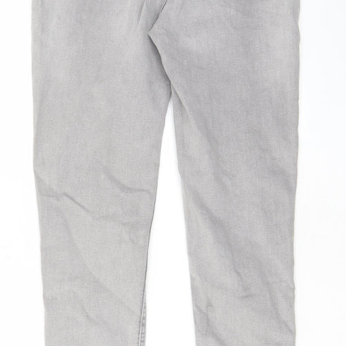 Marks and Spencer Womens Gold Cotton Skinny Jeans Size 10 L28 in Regular Zip - Pockets
