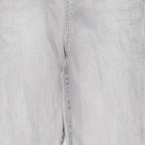Marks and Spencer Womens Gold Cotton Skinny Jeans Size 10 L28 in Regular Zip - Pockets