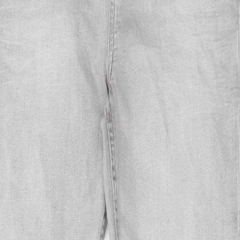 Marks and Spencer Womens Gold Cotton Skinny Jeans Size 10 L28 in Regular Zip - Pockets
