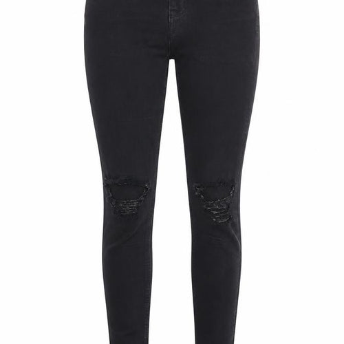 Topshop Womens Black Cotton Skinny Jeans Size 28 in L34 in Regular Zip - Pockets