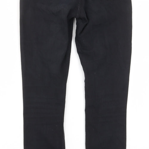 Topshop Womens Black Cotton Skinny Jeans Size 28 in L34 in Regular Zip - Pockets
