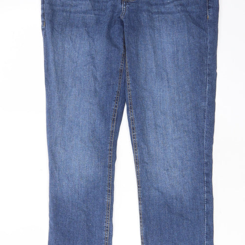 Denim & Co. Mens Blue Cotton Straight Jeans Size 32 in L30 in Regular Button - Pockets