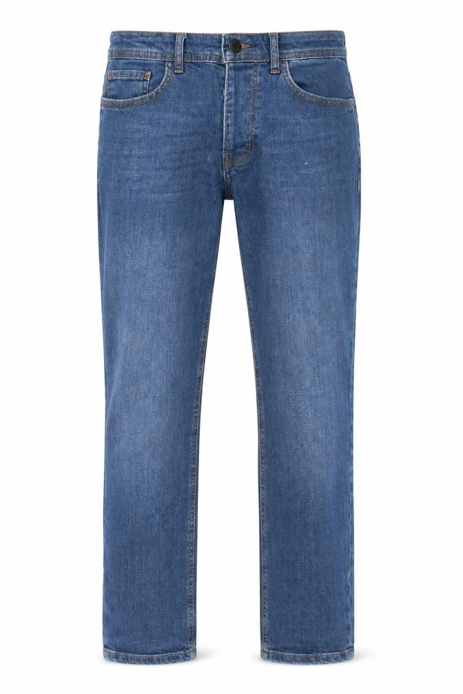 Denim & Co. Mens Blue Cotton Straight Jeans Size 32 in L30 in Regular Button - Pockets