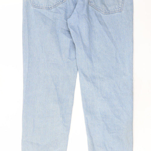 ASOS Womens Blue Cotton Straight Jeans Size 30 in L34 in Regular Zip - Pockets