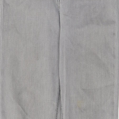 New Look Womens Grey Cotton Skinny Jeans Size 10 L29 in Regular Zip - Pockets