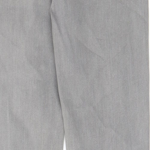 New Look Womens Grey Cotton Skinny Jeans Size 10 L29 in Regular Zip - Pockets