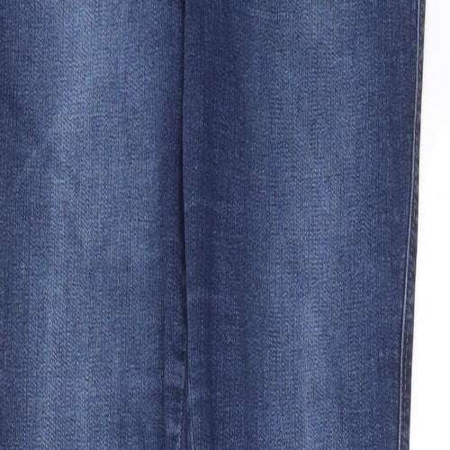NEXT Womens Blue Cotton Skinny Jeans Size 10 L29 in Regular Zip - Pockets