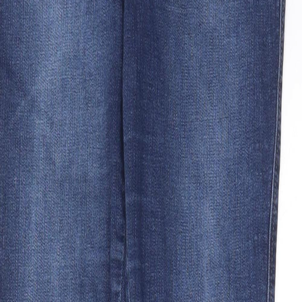NEXT Womens Blue Cotton Skinny Jeans Size 10 L29 in Regular Zip - Pockets