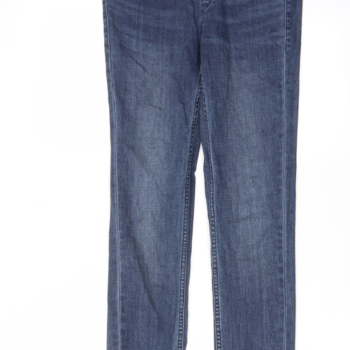 H&M Womens Blue Cotton Skinny Jeans Size 8 L29 in Regular - Pockets