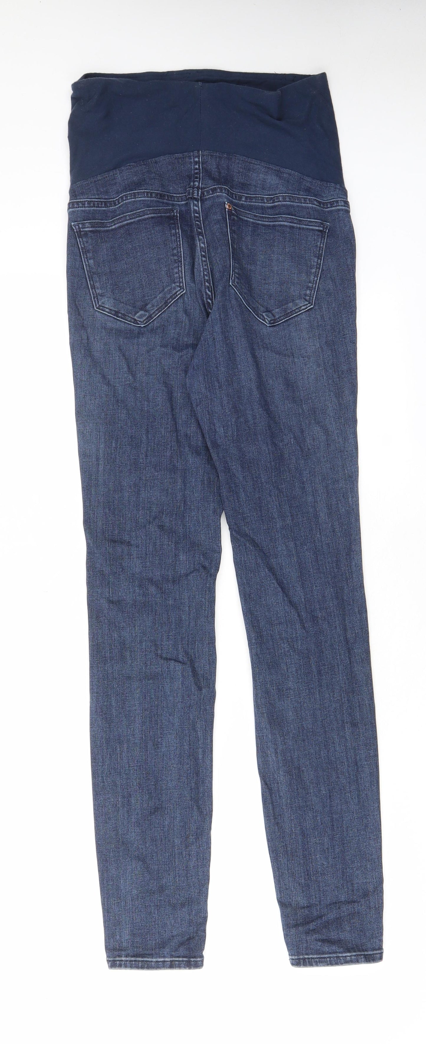 H&M Womens Blue Cotton Skinny Jeans Size 8 L29 in Regular - Pockets