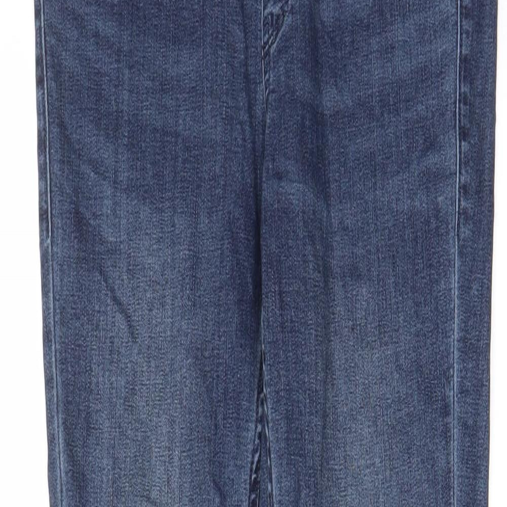 H&M Womens Blue Cotton Skinny Jeans Size 8 L29 in Regular - Pockets