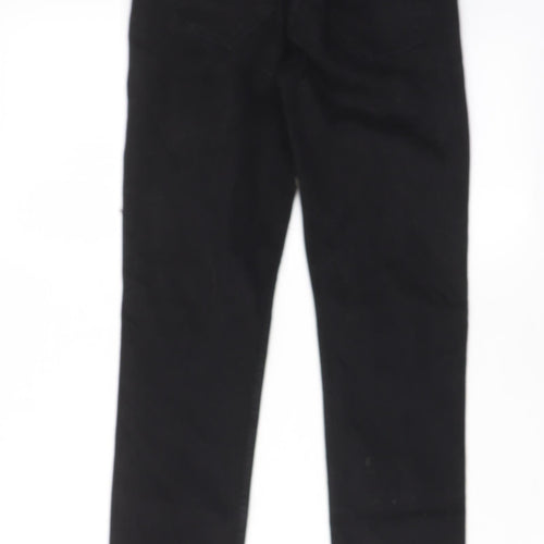 Zara Womens Black Cotton Skinny Jeans Size 8 L28 in Regular Zip - Pockets
