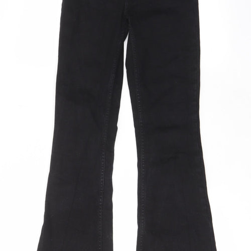Reclaimed Vintage Womens Black Cotton Bootcut Jeans Size 26 in L29 in Regular Zip - Pockets