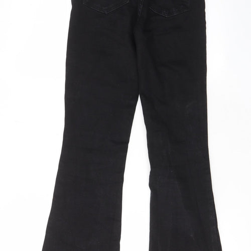 Reclaimed Vintage Womens Black Cotton Bootcut Jeans Size 26 in L29 in Regular Zip - Pockets