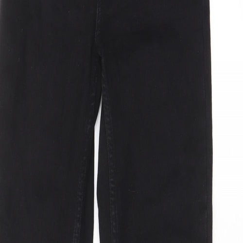 Reclaimed Vintage Womens Black Cotton Bootcut Jeans Size 26 in L29 in Regular Zip - Pockets