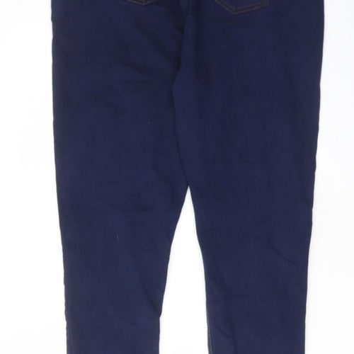 George Womens Blue Cotton Skinny Jeans Size 22 L31 in Regular Zip - Pockets