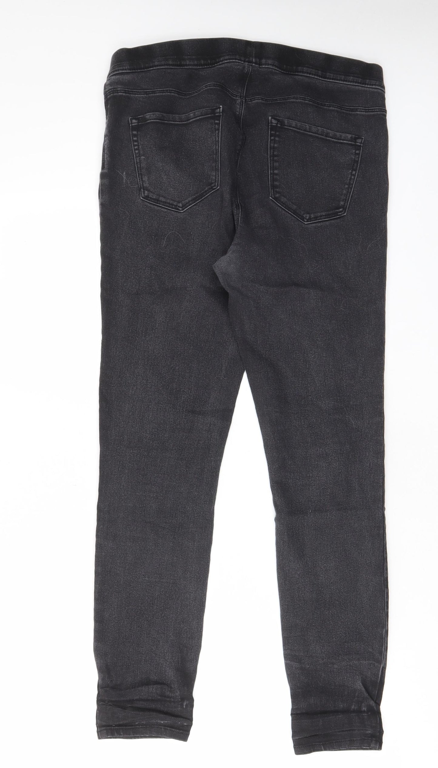 George Womens Grey Cotton Jegging Jeans Size 14 L27 in Regular - Elasticated Waist