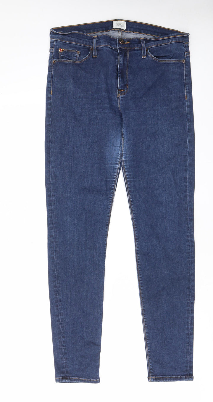 Hudson Womens Blue Cotton Skinny Jeans Size 31 in L29 in Regular Zip - Pockets