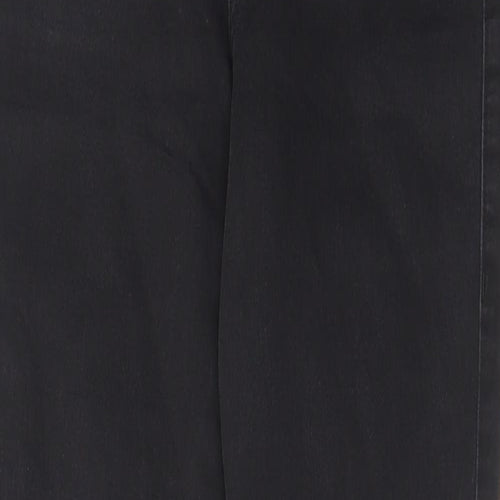 Marks and Spencer Womens Black Cotton Skinny Jeans Size 10 L28 in Regular Zip - Pockets