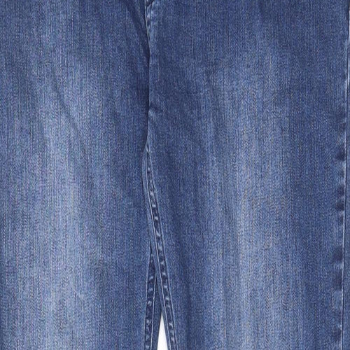 JoJo Maman Bébé Womens Blue Cotton Straight Jeans Size 10 L29 in Regular