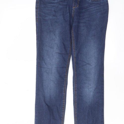 H&M Womens Blue Cotton Jegging Jeans Size 10 L29 in Regular - Pockets