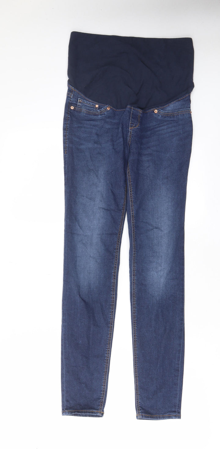 H&M Womens Blue Cotton Jegging Jeans Size 10 L29 in Regular - Pockets