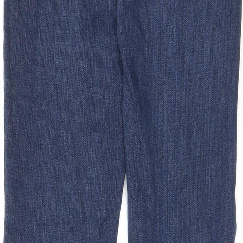 NEXT Womens Blue Cotton Skinny Jeans Size 10 L30 in Regular Zip - Pockets