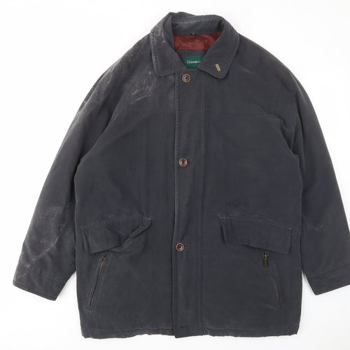 Dannimac Mens Blue Jacket Coat Size M Zip - Pockets, Zips