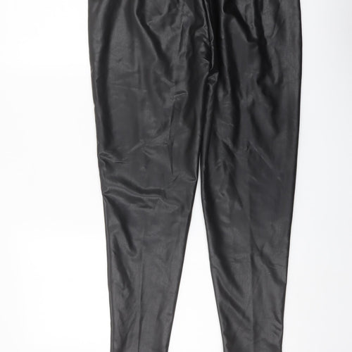 Marks and Spencer Womens Black Polyester Trousers Size 16 L27 in Regular