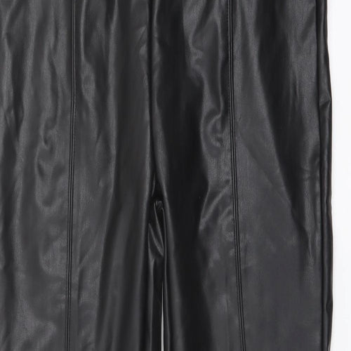 Marks and Spencer Womens Black Polyester Trousers Size 16 L27 in Regular