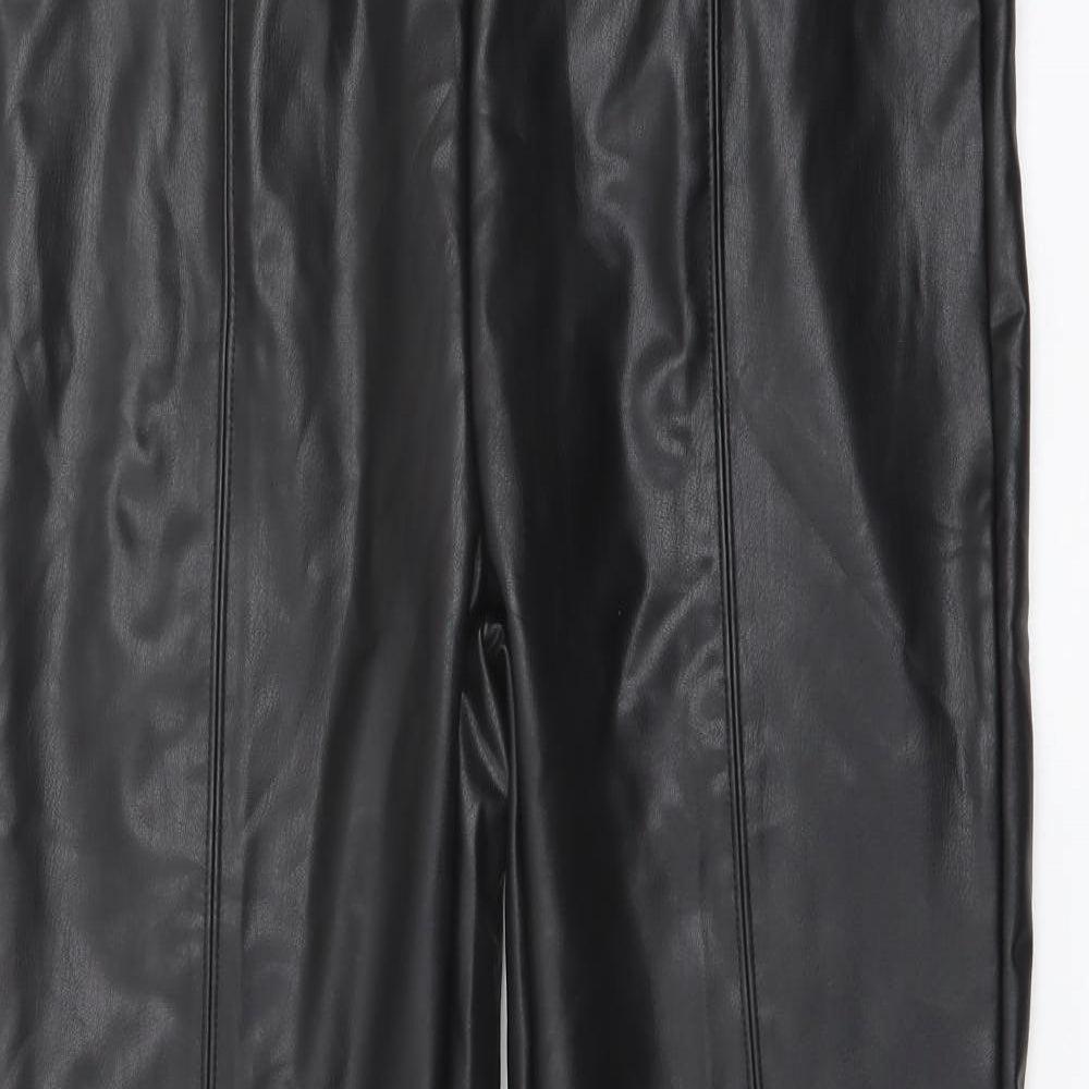 Marks and Spencer Womens Black Polyester Trousers Size 16 L27 in Regular