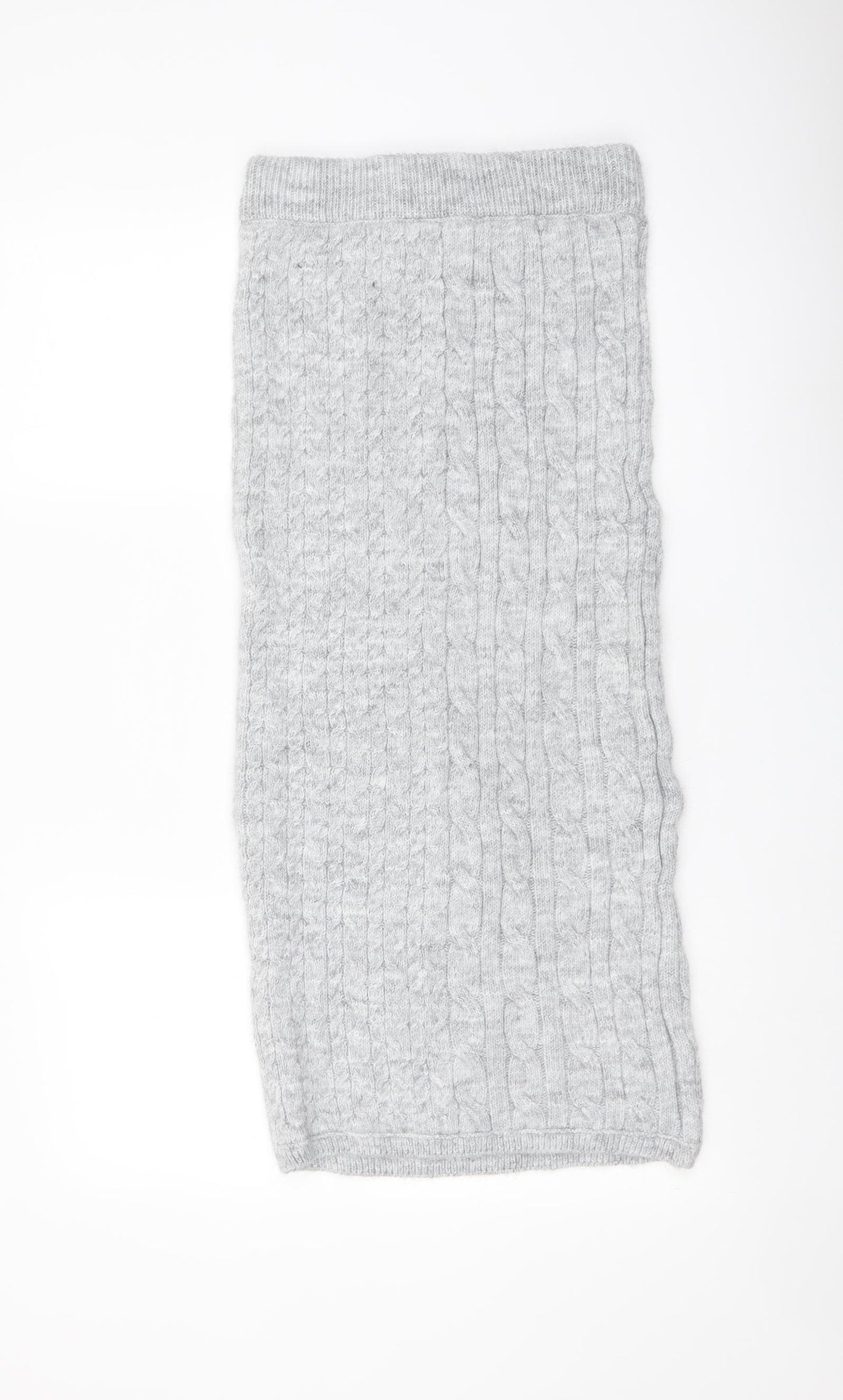 Marks and Spencer Womens Grey Acrylic Straight & Pencil Skirt Size S