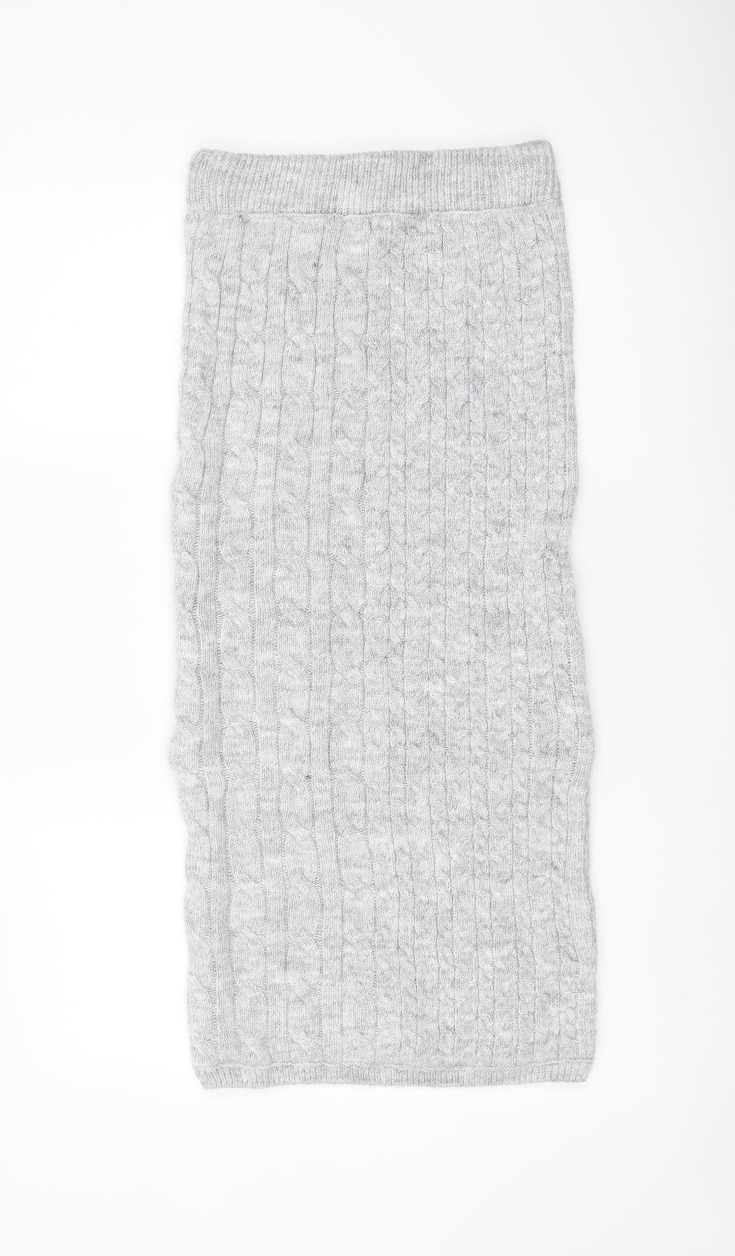 Marks and Spencer Womens Grey Acrylic Straight & Pencil Skirt Size S