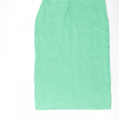 Marks and Spencer Womens Green Viscose Straight & Pencil Skirt Size L