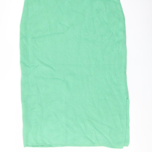 Marks and Spencer Womens Green Viscose Straight & Pencil Skirt Size L