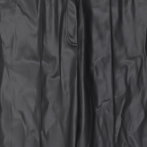 Marks and Spencer Womens Black Polyester Trousers Size 18 L25 in Regular Button