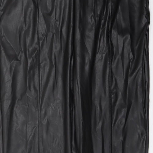 Marks and Spencer Womens Black Polyester Trousers Size 20 L28 in Regular