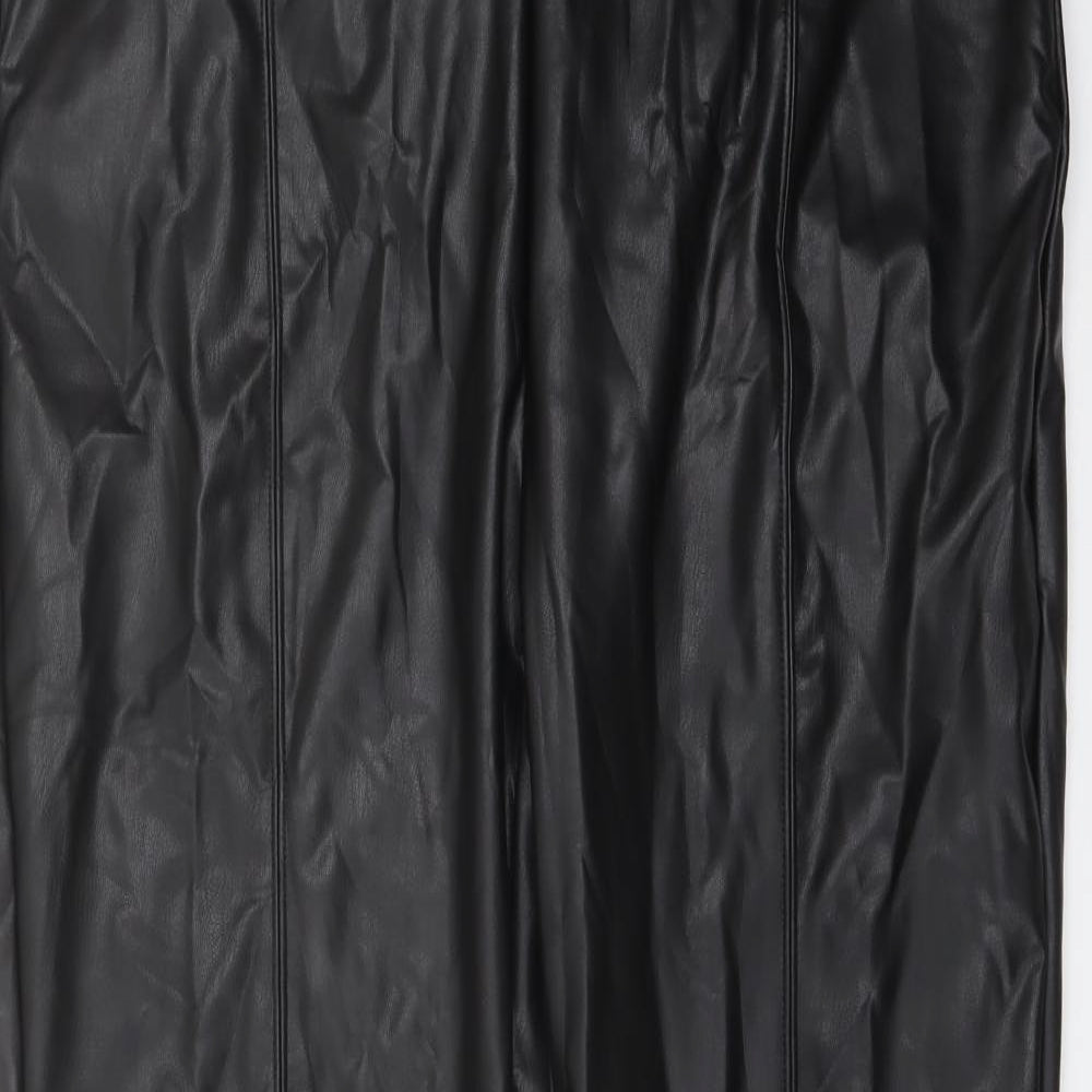 Marks and Spencer Womens Black Polyester Trousers Size 20 L28 in Regular