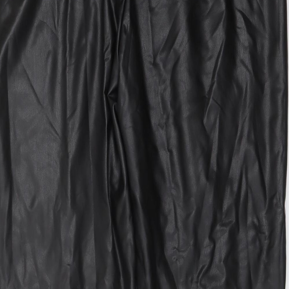 Marks and Spencer Womens Black Polyester Trousers Size 20 L28 in Regular