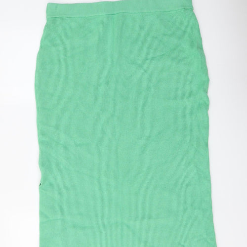 Marks and Spencer Womens Green Viscose Straight & Pencil Skirt Size L