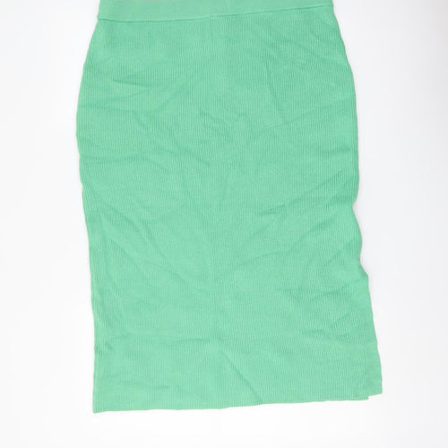Marks and Spencer Womens Green Viscose Straight & Pencil Skirt Size L