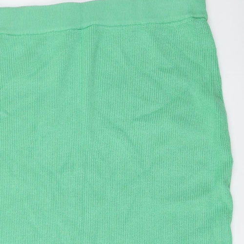 Marks and Spencer Womens Green Viscose Straight & Pencil Skirt Size L