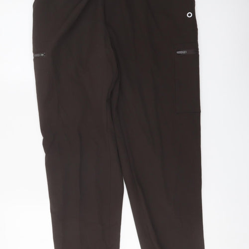 Good Moove Womens Brown Polyester Sweatpants Trousers Size 10 L29 in Regular Drawstring