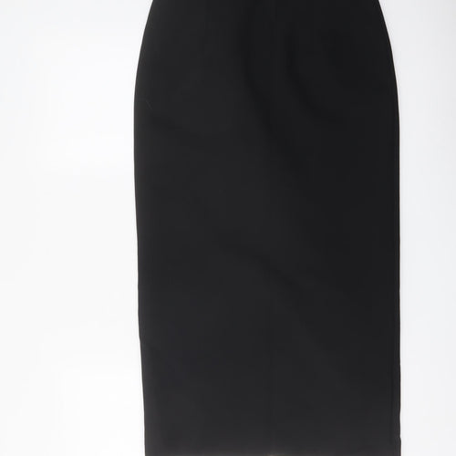 Marks and Spencer Womens Beige Polyester Straight & Pencil Skirt Size 8 Zip