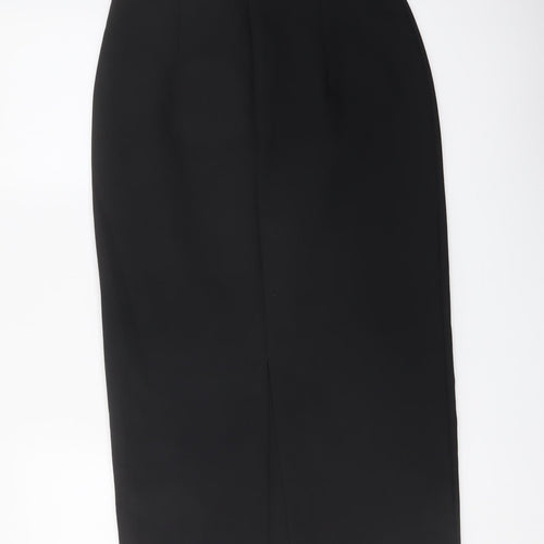 Marks and Spencer Womens Beige Polyester Straight & Pencil Skirt Size 8 Zip